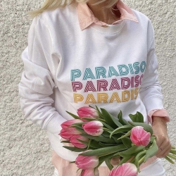 Sweat Paradiso Blanc FEMME Faubourg54