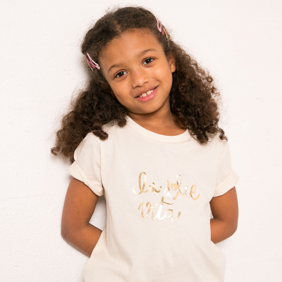 T-Shirt Crème Dolce Vita Gold Enfant ENFANTS Faubourg54