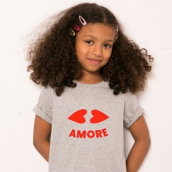 T-Shirt Gris Bouche Coeur Enfant ENFANTS Faubourg54