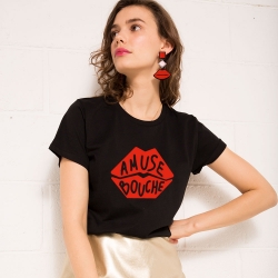 T-shirt Noir Amuse Bouche Rouge FEMME Faubourg54