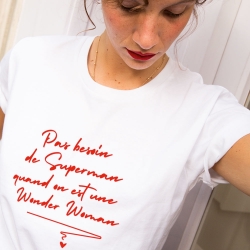 T-shirt Blanc Wonder Woman FEMME Faubourg54