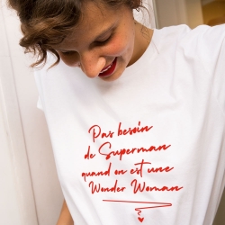 T-shirt Blanc Wonder Woman FEMME Faubourg54