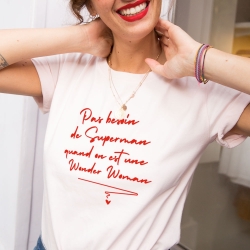 T-shirt Rose Wonder Woman