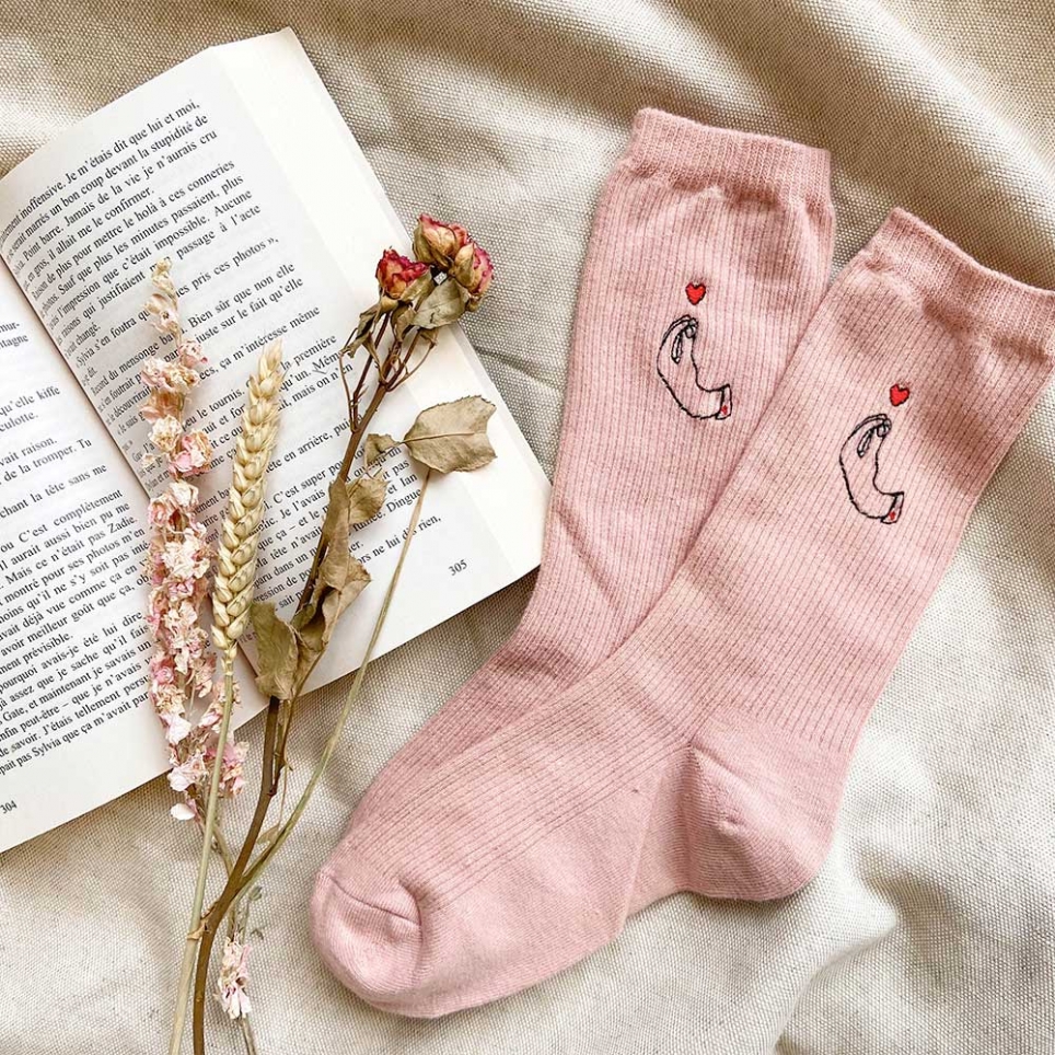 Chaussettes Roses Adriana Accessoires Faubourg54
