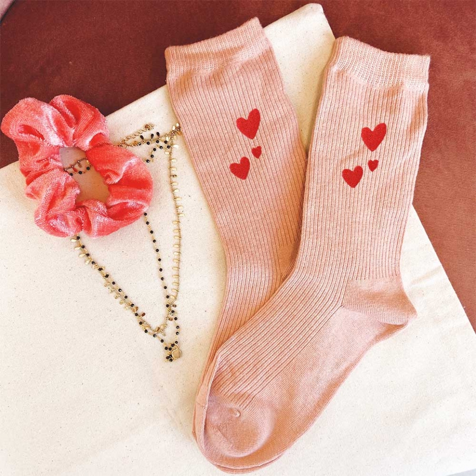 Chaussettes Roses Loves Accessoires Faubourg54