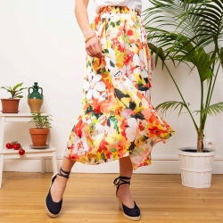 Yellow Floral Skirt Stella