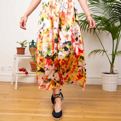 Yellow Floral Skirt Stella