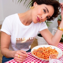 White T-Shirt Spaghetti