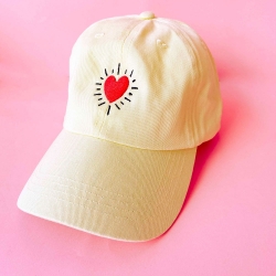 Casquette Vibra Coeur Jaune FEMME Faubourg54