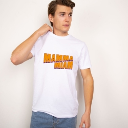 T-Shirt Mamma Miam Blanc Homme