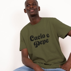 T-Shirt Cacio e Pepe Kaki Homme