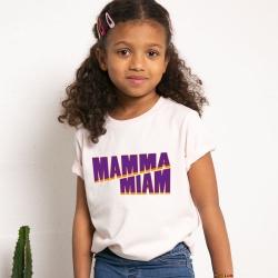 T-Shirt Rose Mamma Miam Enfant