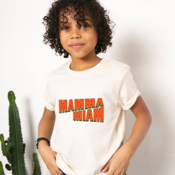 Cream T-shirt Mamma Miam Kids