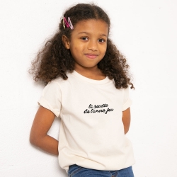 Cream T-shirt La Recette de L'Amour Kids