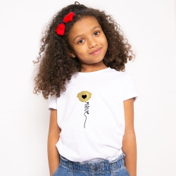T-Shirt Blanc Papavero Gold Enfant ENFANTS Faubourg54