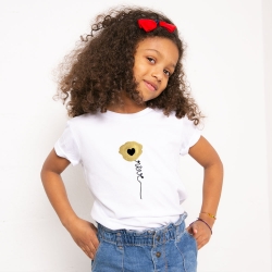 T-Shirt Blanc Papavero Gold Enfant ENFANTS Faubourg54