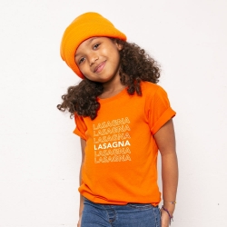T-Shirt Orange Lasagna Enfant