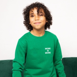 Green Sweatshirt More is More Kids