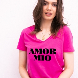 T-shirt Fuchsia Col V Amor Mio FEMME Faubourg54