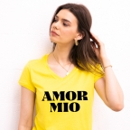 T-shirt Jaune Col V Amor Mio FEMME Faubourg54
