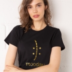T-Shirt Noir Mooday Gold FEMME Faubourg54