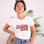 T-Shirt Blanc Mamma Miam Léopard Rose FEMME Faubourg54