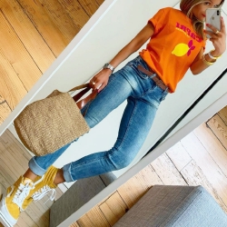 T-Shirt Orange Capri by Les Futiles FEMME Faubourg54