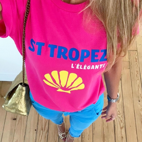 T-Shirt Fuchsia St Tropez by LesFutiles