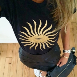 T-Shirt Noir Bouche Soleil by Les Futiles FEMME Faubourg54