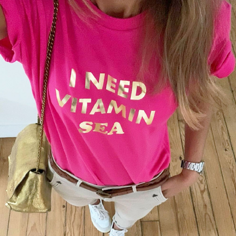 Fucsia T-Shirt Vitamin Sea by Les Futiles