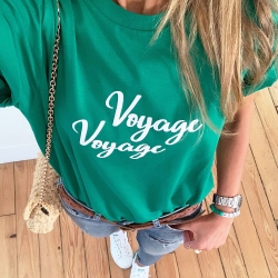 Green T-Shirt Voyage Voyage by LesFutiles