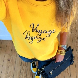 Sweat Jaune Voyage by Les Futiles FEMME Faubourg54