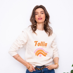 Sweat Crème Follia Good Vibes by Les Futiles FEMME Faubourg54 Sweat Crème Follia Good Vibes by Les Futiles FEMME Faubourg54