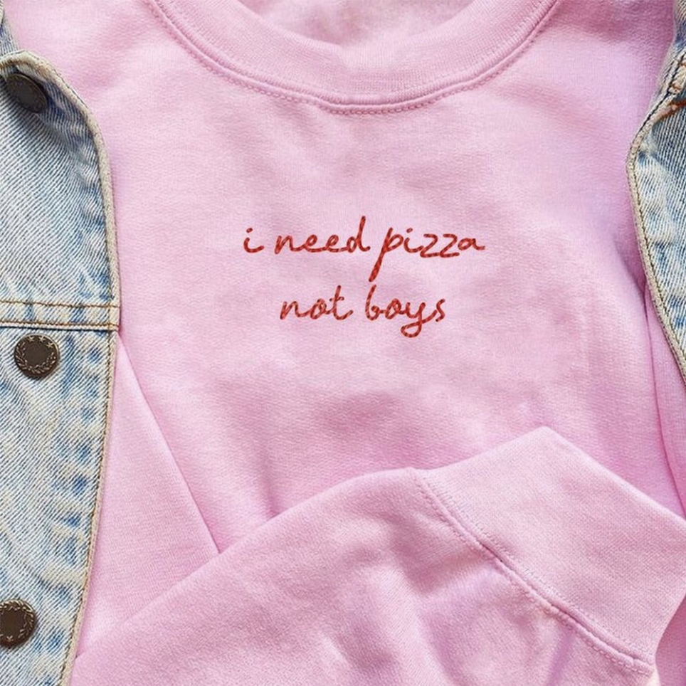 Sweat Rose I Need Pizza FEMME Faubourg54