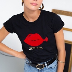 T-Shirt Noir Jeff Kiss