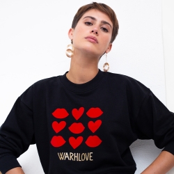 Sweat Noir Warhlove FEMME Faubourg54