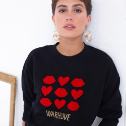 Sweat Noir Warhlove FEMME Faubourg54