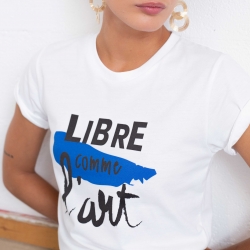 T-Shirt Blanc Libre comme l'art