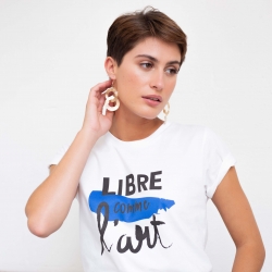 T-Shirt Blanc Libre comme l'art