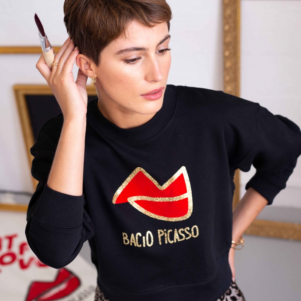 Sweat Noir Picasso FEMME Faubourg54