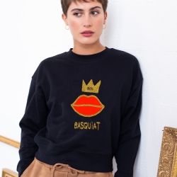 Sweat Noir Basquiat FEMME Faubourg54