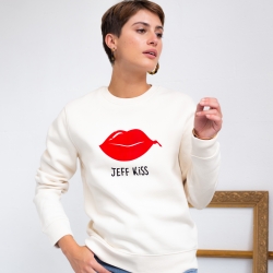 Sweat Crème Jeff Kiss FEMME Faubourg54