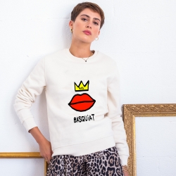 Sweat Crème Kiss Basquiat FEMME Faubourg54