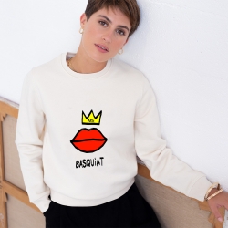 Sweat Crème Kiss Basquiat FEMME Faubourg54