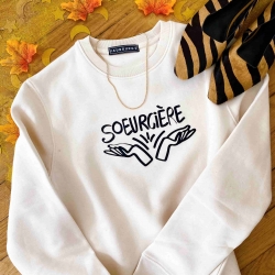 Sweat Crème Soeurcière FEMME Faubourg54 Sweat Crème Soeurcière FEMME Faubourg54