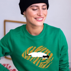 Sweat Vert Martina Zèbre Gold FEMME Faubourg54