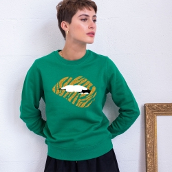 Sweat Vert Martina Zèbre Gold FEMME Faubourg54