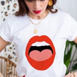 T-shirt Blanc Selvaggia Rouge T-shirts Faubourg54