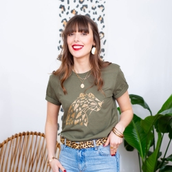 T-Shirt Kaki Ghepardo by TrendyEmma T-shirts Faubourg54 T-Shirt Kaki Ghepardo by TrendyEmma T-shirts Faubourg54