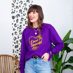 Purple Sweatshirt Coeur Sauvage